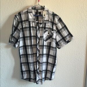 Men’s XXL - I Jeans by Buffalo Black and White Plaid Shirt